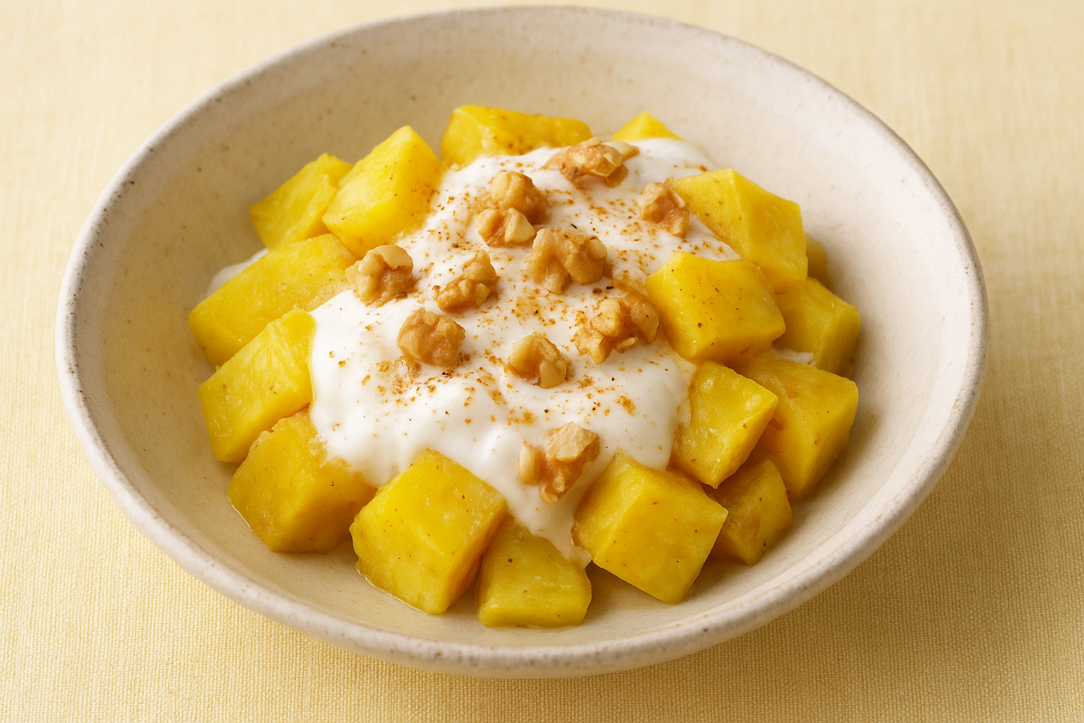 さつまいもとヨーグルトの腸活デザートサラダ